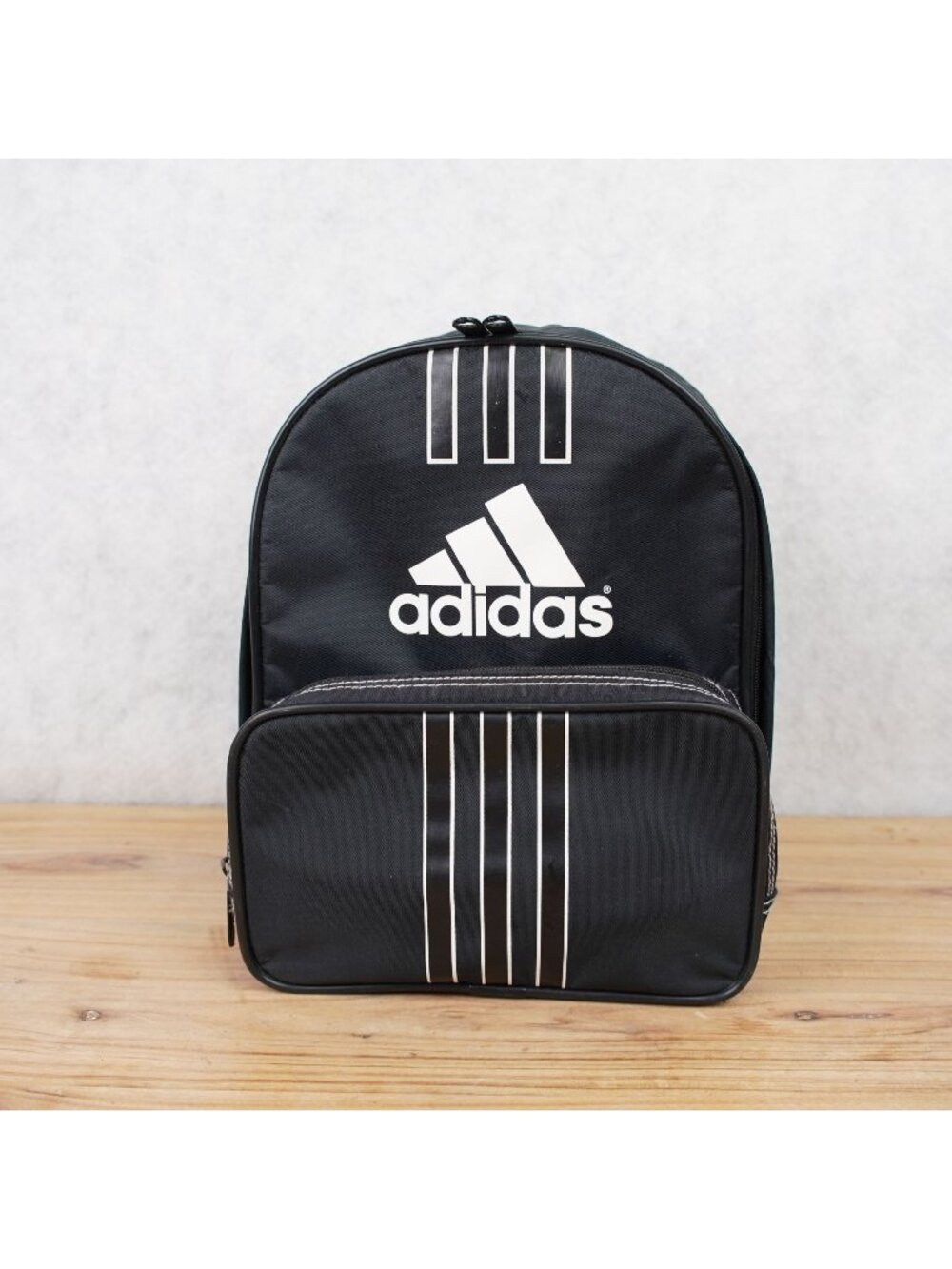 Vintage Adidas Small Backpack Black White Letter Logo 90's Retro Y2K Street Wear